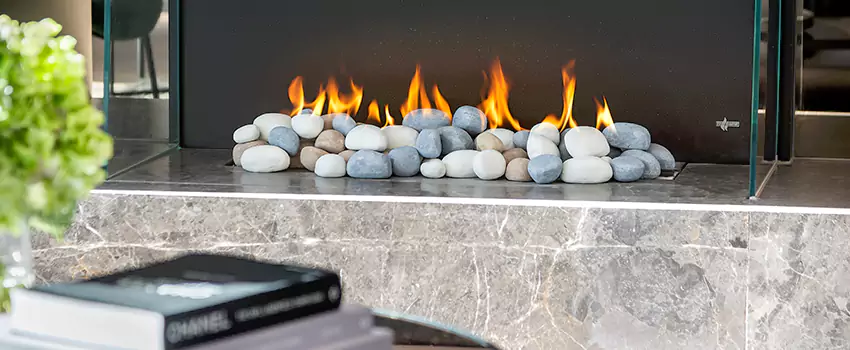 Double-Height Fireplace Design Refurbishment in Quebec City, Quebec